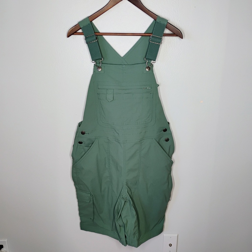 Duluth Trading Co Heirloom Gardening Short Overalls Green Womens Small Carpenter